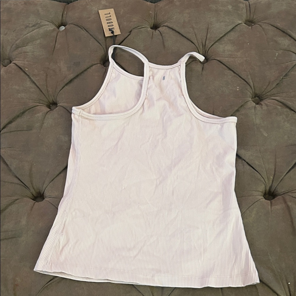 NOBULL White Ribbed Camisole Top - Picture 2 of 3